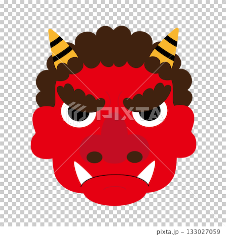 Red demon face 133027059