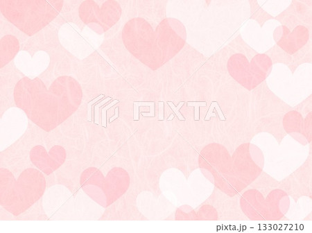 毛足のある和紙にハート模様ピンク 毛足のある和紙にハート模様ピンク 133027210