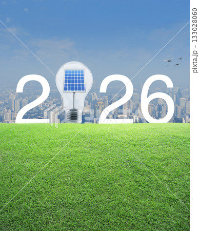 Happy new year 2026 ecological cover concept 133028060