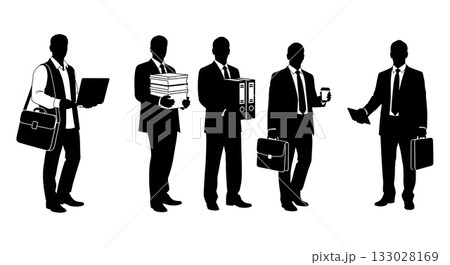 business man silhouette in a business suit 133028169