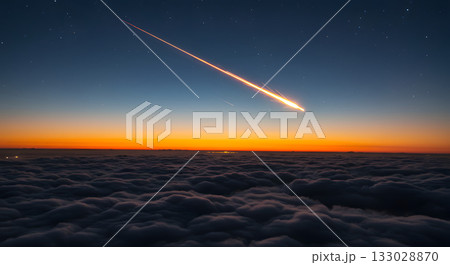 天空を走る壮大な流星 133028870