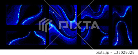 Neon pixel gradient background with glowing bitmap 133029329