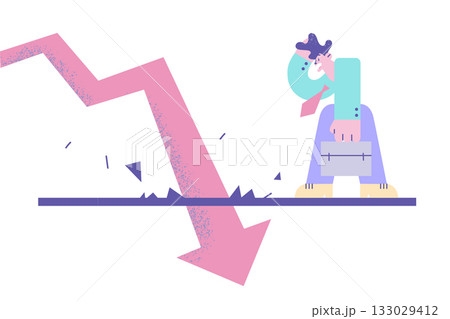 Economical fall, Debts, bankruptcy concept 133029412
