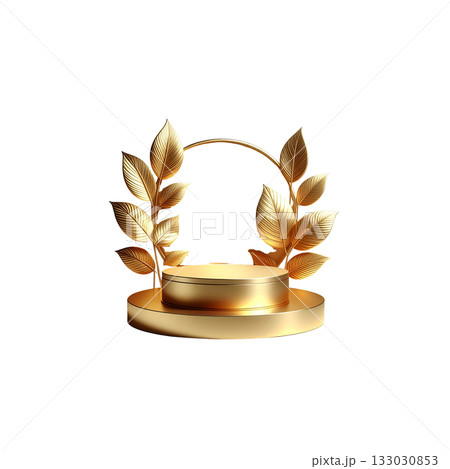 gold crown with laurel wreath 133030853