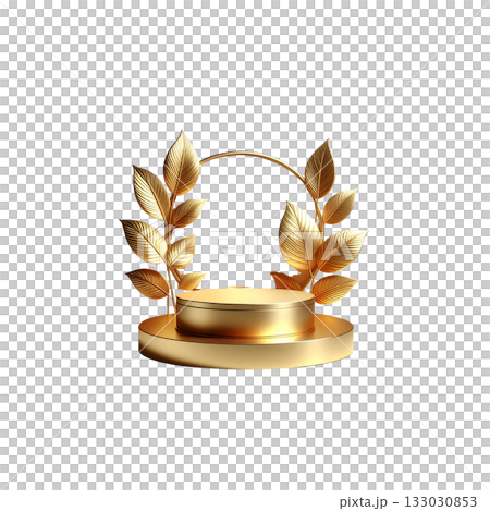 gold crown with laurel wreath 133030853