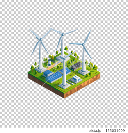 Architecture: Isometric 3D model of a real estate house with solar panels in an urban environment construction plan. Architecture: Isometric 3D model of a real estate house with solar panels in an urban environment construction plan. 133031009