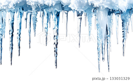 Abstract icicles on white background Abstract icicles on white background 133031329
