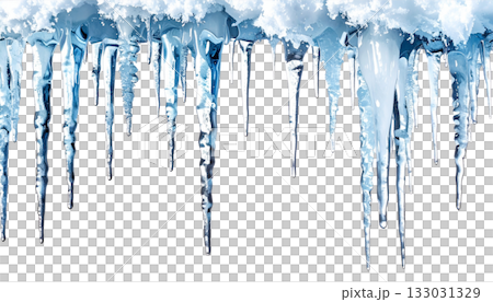 Abstract icicles on white background Abstract icicles on white background 133031329