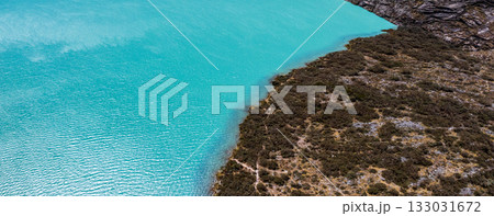 Aerial view of the Llanganuco Lagoon, Ancash. Aerial view of the Llanganuco Lagoon, Ancash. 133031672