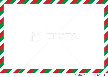 Christmas Border Vector with Striped Frame. Festive red and green striped border frame on a clean background. Ideal for Christmas designs, Xmas envelopes, holiday invitations, or seasonal decorations Christmas Border Vector with Striped Frame. Festive red and green striped border frame on a clean background. Ideal for Christmas designs, Xmas envelopes, holiday invitations, or seasonal decorations 133032191