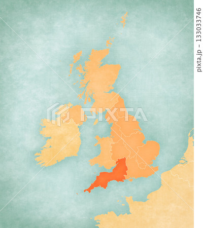 Map of England - South West England 133033746