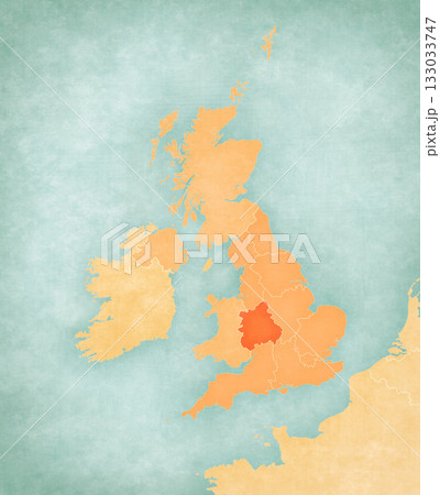 Map of England - West Midlands 133033747