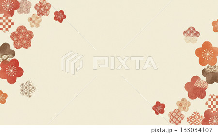 生成り色の背景に梅模様を散りばめたやさしく上品な和風デザイン背景和風,背景,生成り,梅,花,シンプル 生成り色の背景に梅模様を散りばめたやさしく上品な和風デザイン背景和風,背景,生成り,梅,花,シンプル 133034107