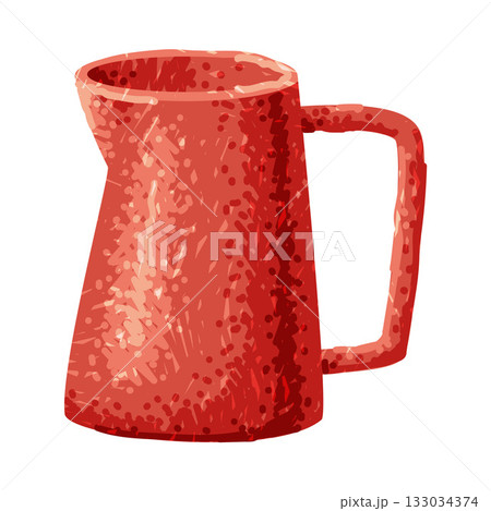 Brown Jug as Pottery and Ceramic Tableware and Crockery Vector Illustration 133034374