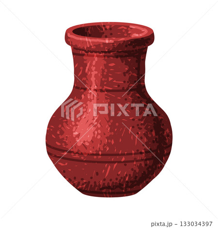 Brown Jug as Pottery and Ceramic Tableware and Crockery Vector Illustration Brown Jug as Pottery and Ceramic Tableware and Crockery Vector Illustration 133034397