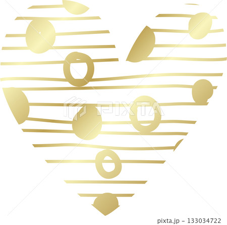 Heart line pattern gold color 133034722