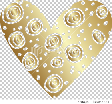 Heart line pattern gold color Heart line pattern gold color 133034824