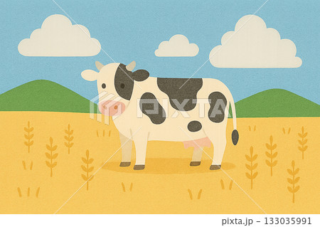 シンプルな牛の背景素材 133035991