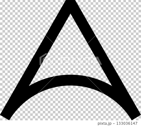 Triangle line bold. Geometric graphic element Triangle line bold. Geometric graphic element 133036147