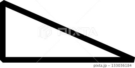 Triangle line bold. Geometric graphic element 133036184