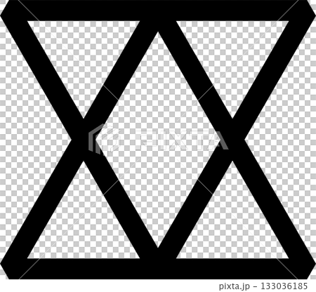 Triangle line bold. Geometric graphic element 133036185