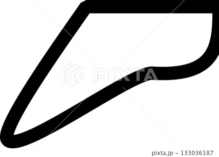 Triangle line bold. Geometric graphic element 133036187