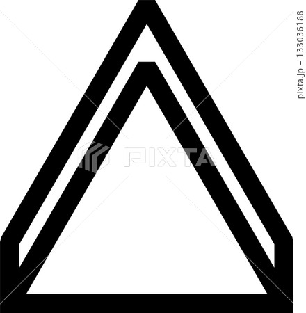 Triangle line bold. Geometric graphic element Triangle line bold. Geometric graphic element 133036188