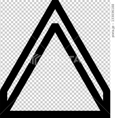 Triangle line bold. Geometric graphic element 133036188