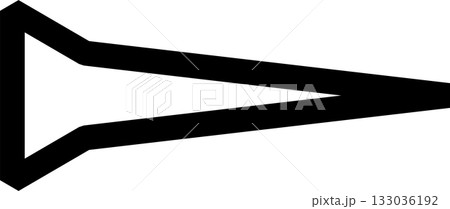 Triangle line bold. Geometric graphic element 133036192