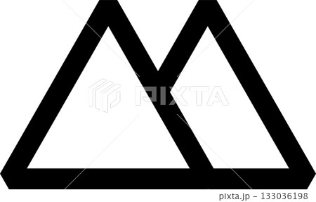 Triangle line bold. Geometric graphic element 133036198