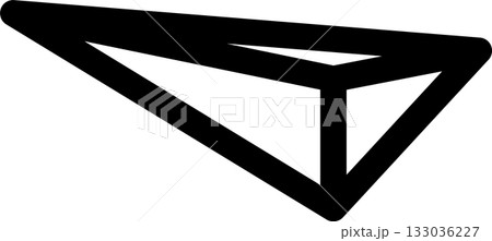 Triangle line bold. Geometric graphic element Triangle line bold. Geometric graphic element 133036227