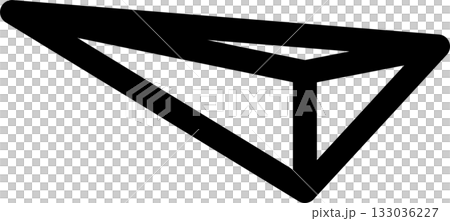 Triangle line bold. Geometric graphic element Triangle line bold. Geometric graphic element 133036227