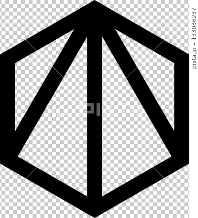 Triangle line bold. Geometric graphic element 133036237