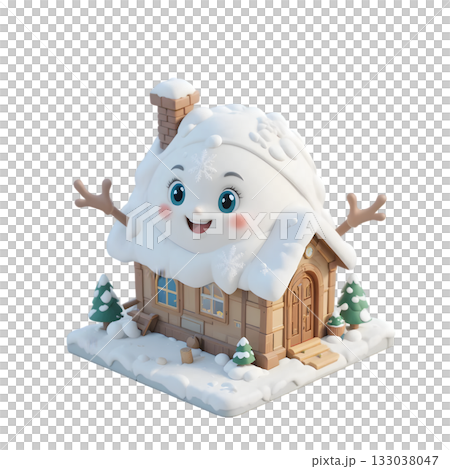 Playful smiling donkey reindeer person mammal with cosy fireplace ornament and shiny gold snowflake frosting, creativity drawing media graphic 133038047