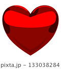 赤いハートマーク　メタリック 133038284