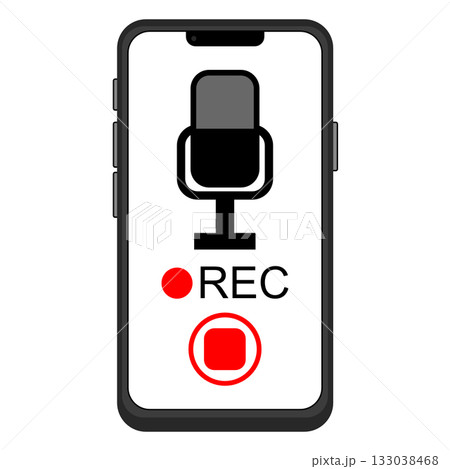 ボイスレコーダーアプリの画面 133038468