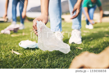 Plastic bag, recycle and community volunteer project with young people cleaning garbage and trash. Happy, recycling and charity work for sustainability, eco friendly and ecology volunteering service Plastic bag, recycle and community volunteer project with young people cleaning garbage and trash. Happy, recycling and charity work for sustainability, eco friendly and ecology volunteering service 133038838