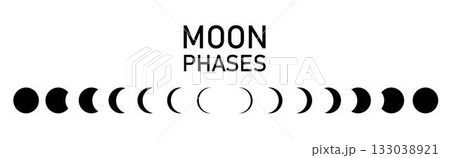 Moon phases icon moon phases. The whole cycle from new moon to full moon. icon vector 133038921