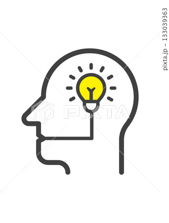 Creative Thinking Line Icon stock illustration 133039363