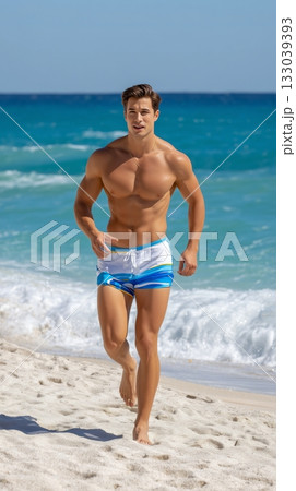 handsome man in swimwear handsome man in swimwear 133039393