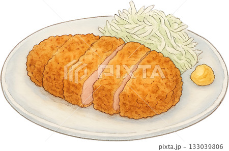 ほのかな感じの薄いラインドローイングイラスト 133039806