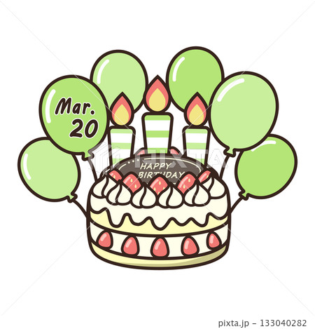 誕生日ケーキ 133040282