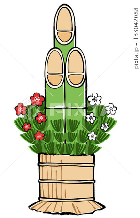 門松のイラスト　そぎ 133042088