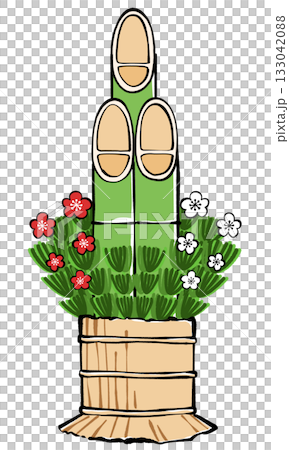 門松のイラスト　そぎ 133042088