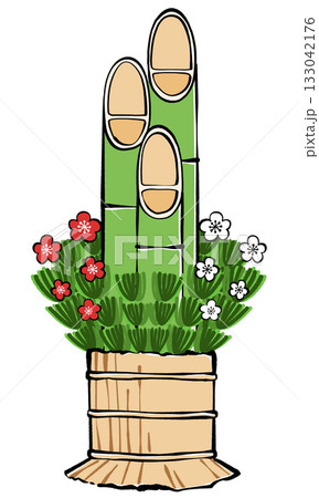 門松のイラスト そぎ 門松のイラスト そぎ 133042176