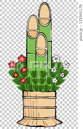 門松のイラスト そぎ 門松のイラスト そぎ 133042176