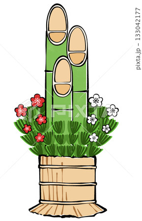 門松のイラスト　そぎ 133042177