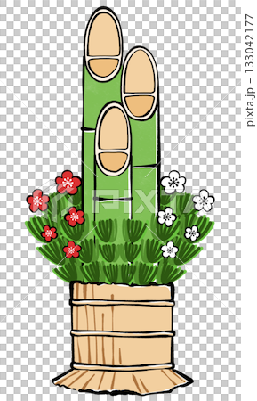 門松のイラスト　そぎ 133042177