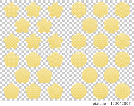 金の和柄のラベルフレームセット 金の和柄のラベルフレームセット 133042807