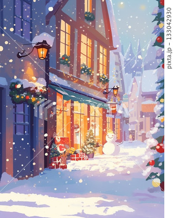 クリスマスの準備をする家 133042930